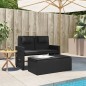 vidaXL Sillón reclinable de jardín con cojines ratán sintético negro vidaXL Sillón reclinable de jardín con cojines ratán sintético negro