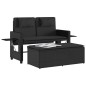 vidaXL Sillón reclinable de jardín con cojines ratán sintético negro vidaXL Sillón reclinable de jardín con cojines ratán sintético negro