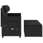 vidaXL Sillón reclinable de jardín con cojines ratán sintético negro vidaXL Sillón reclinable de jardín con cojines ratán sintético negro