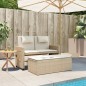 vidaXL Sillón reclinable de jardín con cojines ratán sintético beige vidaXL Sillón reclinable de jardín con cojines ratán sintético beige