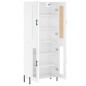 vidaXL Aparador alto madera contrachapada blanco brillo 69,5x34x180 cm vidaXL Aparador alto madera contrachapada blanco brillo 69,5x34x180 cm