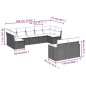 vidaXL Set de sofás de jardín 8 piezas y cojines ratán sintético negro vidaXL Set de sofás de jardín 8 piezas y cojines ratán sintético negro