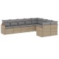 vidaXL Set de sofás de jardín 9 pzas con cojines ratán sintético beige vidaXL Set de sofás de jardín 9 pzas con cojines ratán sintético beige