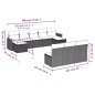 vidaXL Set de sofás de jardín 10 pzas cojines ratán sintético negro vidaXL Set de sofás de jardín 10 pzas cojines ratán sintético negro