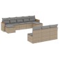 vidaXL Juego de sofás jardín con cojines beige 10 pzas ratán sintético vidaXL Juego de sofás jardín con cojines beige 10 pzas ratán sintético