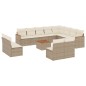 vidaXL Set sofás de jardín con cojines 13 pzas ratán sintético beige vidaXL Set sofás de jardín con cojines 13 pzas ratán sintético beige
