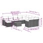 vidaXL Set de sofás de jardín 11pzas con cojines ratán sintético beige vidaXL Set de sofás de jardín 11pzas con cojines ratán sintético beige