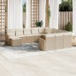 vidaXL Set de sofás de jardín 12 pzas y cojines ratán sintético marrón vidaXL Set de sofás de jardín 12 pzas y cojines ratán sintético marrón