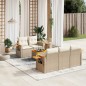 vidaXL Juego de sofás jardín con cojines 6 pzas ratán sintético beige vidaXL Juego de sofás jardín con cojines 6 pzas ratán sintético beige