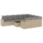 vidaXL Set de sofás de jardín 11pzas con cojines ratán sintético beige vidaXL Set de sofás de jardín 11pzas con cojines ratán sintético beige