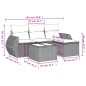 vidaXL Set de muebles de jardín 5 pzas y cojines ratán sintético negro vidaXL Set de muebles de jardín 5 pzas y cojines ratán sintético negro