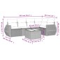 vidaXL Set de sofás de jardín 6 piezas y cojines ratán sintético negro vidaXL Set de sofás de jardín 6 piezas y cojines ratán sintético negro