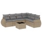 vidaXL Set sofás de jardín 7 piezas y cojines ratán sintético beige vidaXL Set sofás de jardín 7 piezas y cojines ratán sintético beige