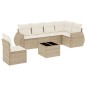vidaXL Set sofás de jardín 7 piezas y cojines ratán sintético beige vidaXL Set sofás de jardín 7 piezas y cojines ratán sintético beige