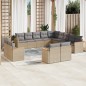 vidaXL Set sofás de jardín con cojines 13 pzas ratán sintético beige vidaXL Set sofás de jardín con cojines 13 pzas ratán sintético beige