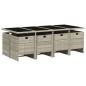 vidaXL Set comedor de jardín 9 pzas cojines ratán sintético gris claro vidaXL Set comedor de jardín 9 pzas cojines ratán sintético gris claro