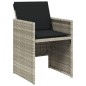 vidaXL Set comedor de jardín 9 pzas cojines ratán sintético gris claro vidaXL Set comedor de jardín 9 pzas cojines ratán sintético gris claro