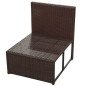 vidaXL Set sofás de jardín 8 piezas y cojines ratán sintético marrón vidaXL Set sofás de jardín 8 piezas y cojines ratán sintético marrón