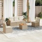 vidaXL Juego de sofás jardín con cojines 6 pzas ratán sintético beige vidaXL Juego de sofás jardín con cojines 6 pzas ratán sintético beige