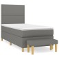 vidaXL Cama box spring con colchón tela gris oscuro 90x200 cm vidaXL Cama box spring con colchón tela gris oscuro 90x200 cm