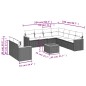 vidaXL Set de sofás de jardín 10 pzas cojines ratán sintético negro vidaXL Set de sofás de jardín 10 pzas cojines ratán sintético negro