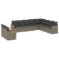 vidaXL Set de sofás de jardín 10 pzas con cojines ratán sintético gris vidaXL Set de sofás de jardín 10 pzas con cojines ratán sintético gris