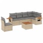 vidaXL Set sofás de jardín 7 piezas y cojines ratán sintético beige vidaXL Set sofás de jardín 7 piezas y cojines ratán sintético beige