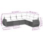 vidaXL Set de sofás de jardín 6 piezas y cojines ratán sintético negro vidaXL Set de sofás de jardín 6 piezas y cojines ratán sintético negro