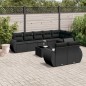 vidaXL Set de sofás de jardín 8 piezas y cojines ratán sintético negro vidaXL Set de sofás de jardín 8 piezas y cojines ratán sintético negro