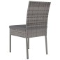 vidaXL Sillas de comedor de jardín 4 unidades ratán sintético gris