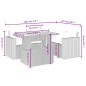 vidaXL Set de muebles de jardín 5 pzas y cojines ratán sintético negro vidaXL Set de muebles de jardín 5 pzas y cojines ratán sintético negro