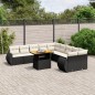 vidaXL Set de sofás de jardín 11 pzas y cojines ratán sintético negro vidaXL Set de sofás de jardín 11 pzas y cojines ratán sintético negro
