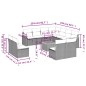 vidaXL Set de sofás de jardín 12 pzas y cojines ratán sintético marrón vidaXL Set de sofás de jardín 12 pzas y cojines ratán sintético marrón