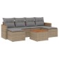 vidaXL Set sofás de jardín 7 piezas y cojines ratán sintético beige vidaXL Set sofás de jardín 7 piezas y cojines ratán sintético beige