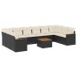 vidaXL Set de sofás de jardín 11 pzas y cojines ratán sintético negro vidaXL Set de sofás de jardín 11 pzas y cojines ratán sintético negro