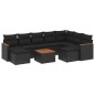 vidaXL Set de sofás de jardín 10 pzas cojines ratán sintético negro vidaXL Set de sofás de jardín 10 pzas cojines ratán sintético negro