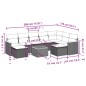 vidaXL Set de sofás de jardín 10 pzas cojines ratán sintético negro vidaXL Set de sofás de jardín 10 pzas cojines ratán sintético negro