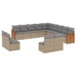 vidaXL Set sofás de jardín con cojines 13 pzas ratán sintético beige vidaXL Set sofás de jardín con cojines 13 pzas ratán sintético beige