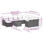 vidaXL Set de sofás de jardín 11 pzas y cojines ratán sintético gris vidaXL Set de sofás de jardín 11 pzas y cojines ratán sintético gris