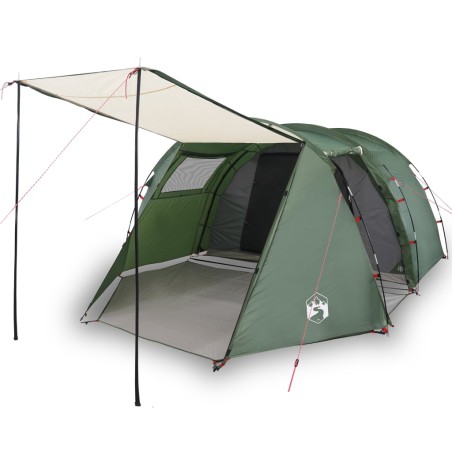 vidaXL Tienda de campaña 4 personas tafetán 185T verde 420x260x153 cm