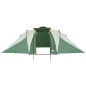 vidaXL Tienda de campaña 6 personas tafetán 185T verde 576x238x193 cm