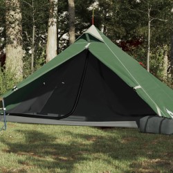 vidaXL Tienda de campaña 1 persona tafetán 185T verde 255x153x130 cm