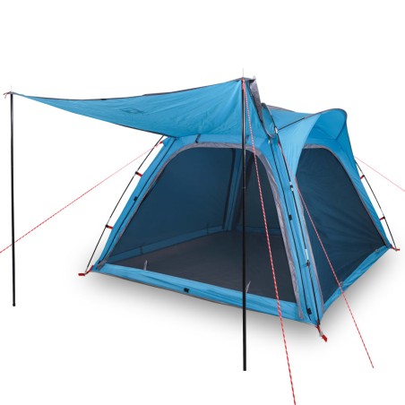 vidaXL Tienda de campaña 4 personas tafetán 185T azul 240x221x160 cm