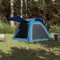 vidaXL Tienda de campaña 4 personas tafetán 185T azul 240x221x160 cm