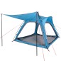 vidaXL Tienda de campaña 4 personas tafetán 185T azul 240x221x160 cm