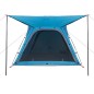 vidaXL Tienda de campaña 4 personas tafetán 185T azul 240x221x160 cm