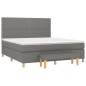 vidaXL Cama box spring con colchón tela gris oscuro 160x200 cm vidaXL Cama box spring con colchón tela gris oscuro 160x200 cm