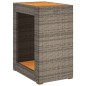 vidaXL Mesa auxiliar jardín tapa madera ratán PE gris 60x40x75 cm vidaXL Mesa auxiliar jardín tapa madera ratán PE gris 60x40x75 cm