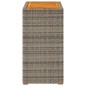 vidaXL Mesa auxiliar jardín tapa madera ratán PE gris 60x40x75 cm vidaXL Mesa auxiliar jardín tapa madera ratán PE gris 60x40x75 cm