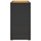 vidaXL Mesa auxiliar jardín tapa madera ratán PE negro 100x40x75 cm vidaXL Mesa auxiliar jardín tapa madera ratán PE negro 100x40x75 cm